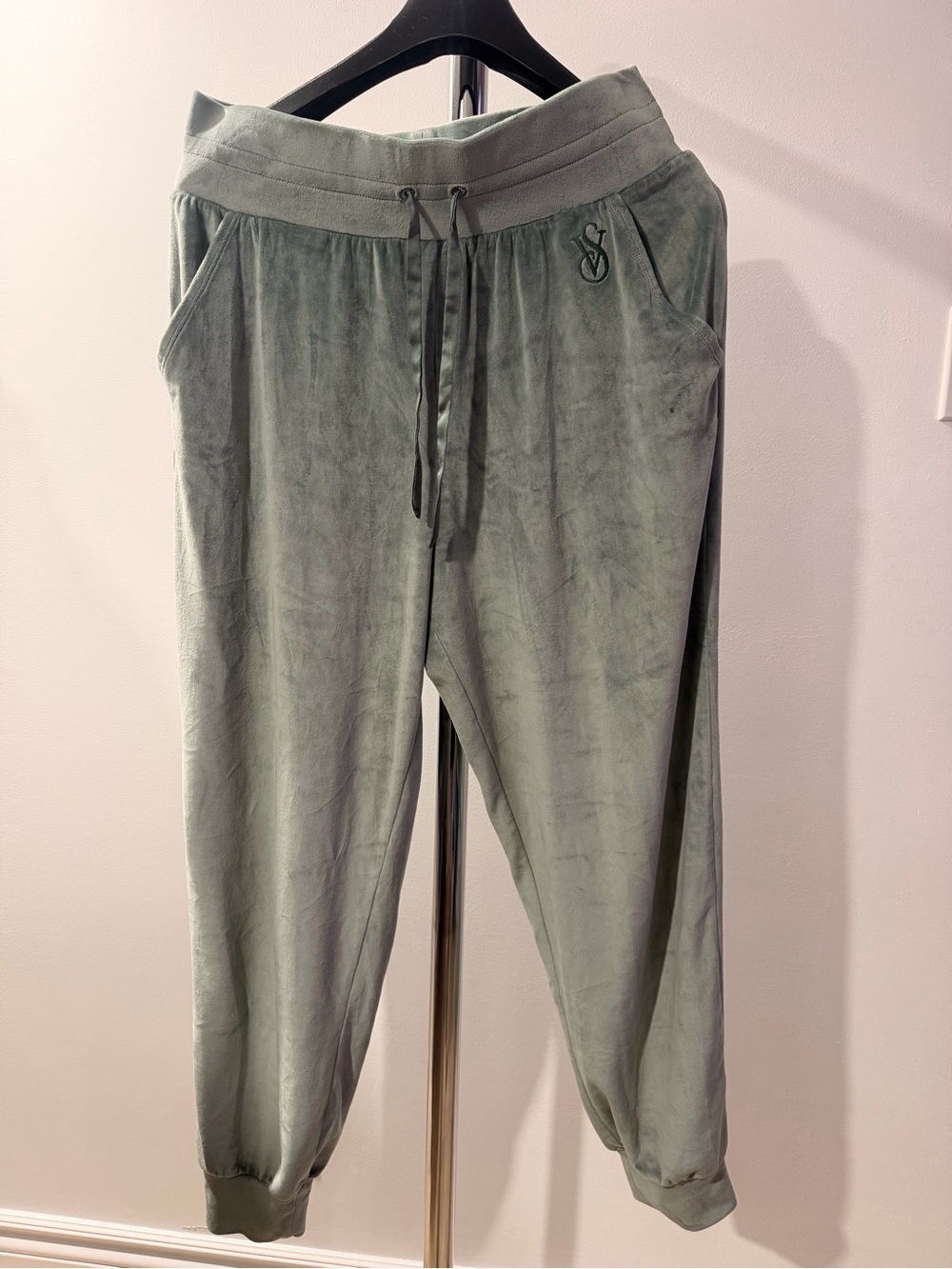Victoria's Secret Sage Green Velour Joggers - Women's